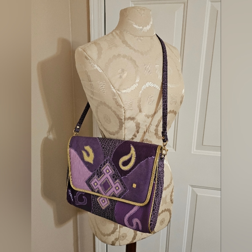 Purple crossbody purse